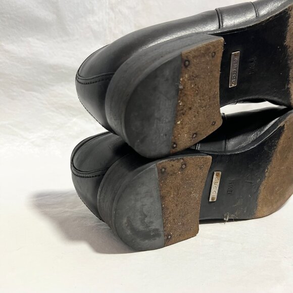 Gucci 114416 GG Leather Moccasi Lifford Loafers black UK 11.5 D US 12 mens shoes - Picture 9 of 15